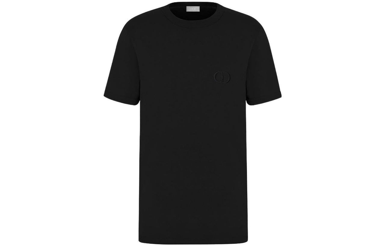 DIOR Logo Embroidered Crewneck T Shirt