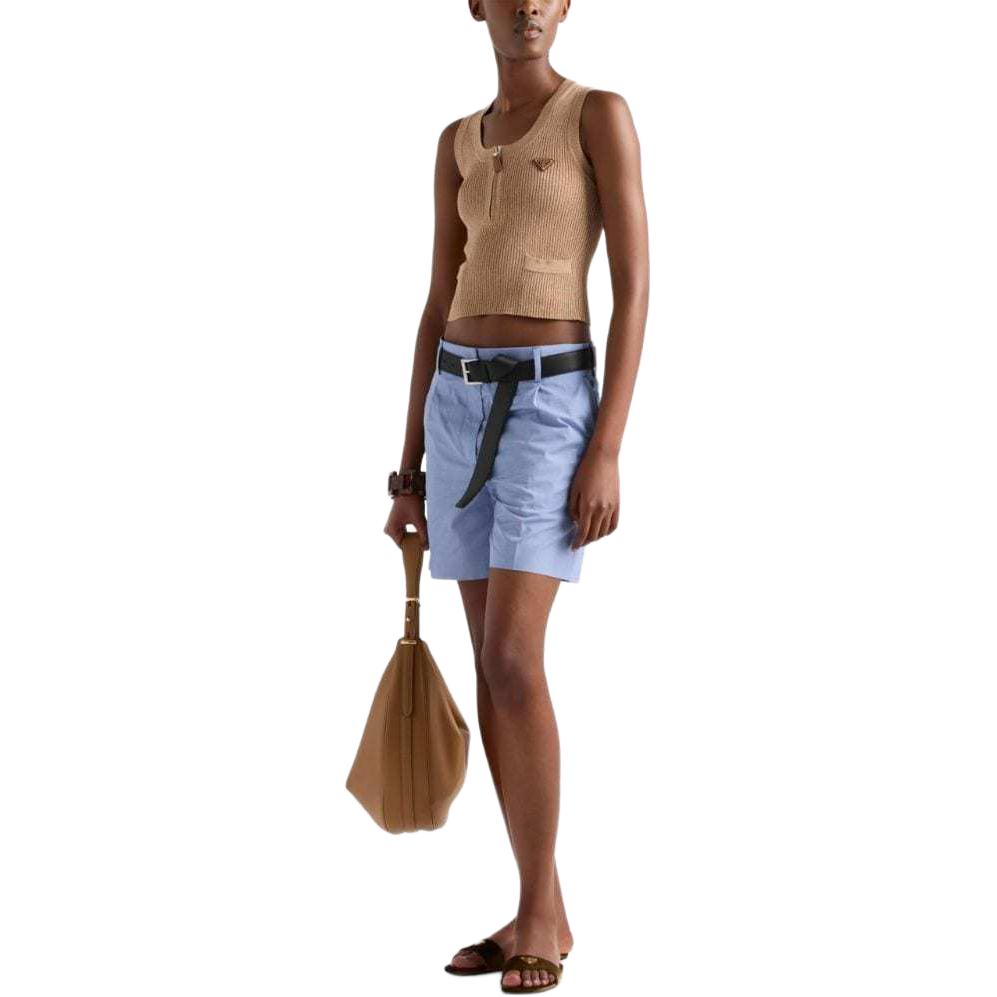 PRADA Cotton Knitted Tank Top