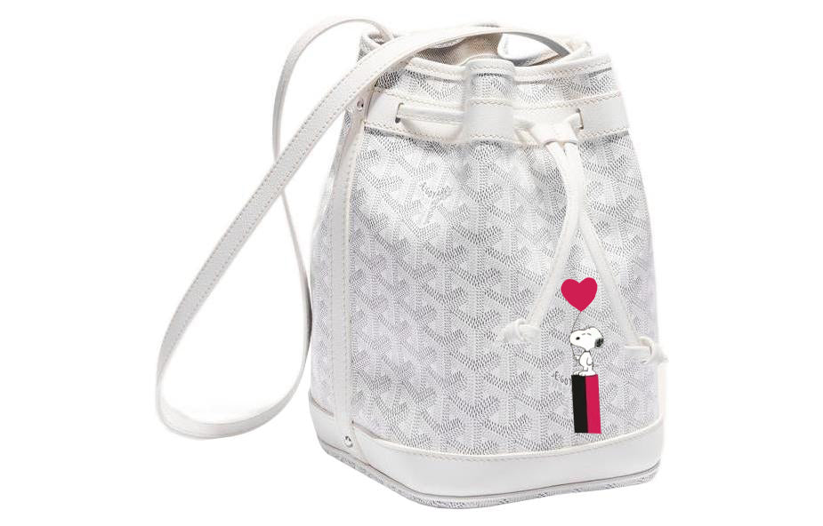 GOYARD Snoopy Co branded Petit Flot Canvas With Leather Bucket Bag, Shoulder Bag Women's