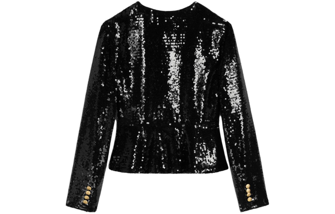 CELINE Embroidered Chelsea Jacket In Silk Muslin