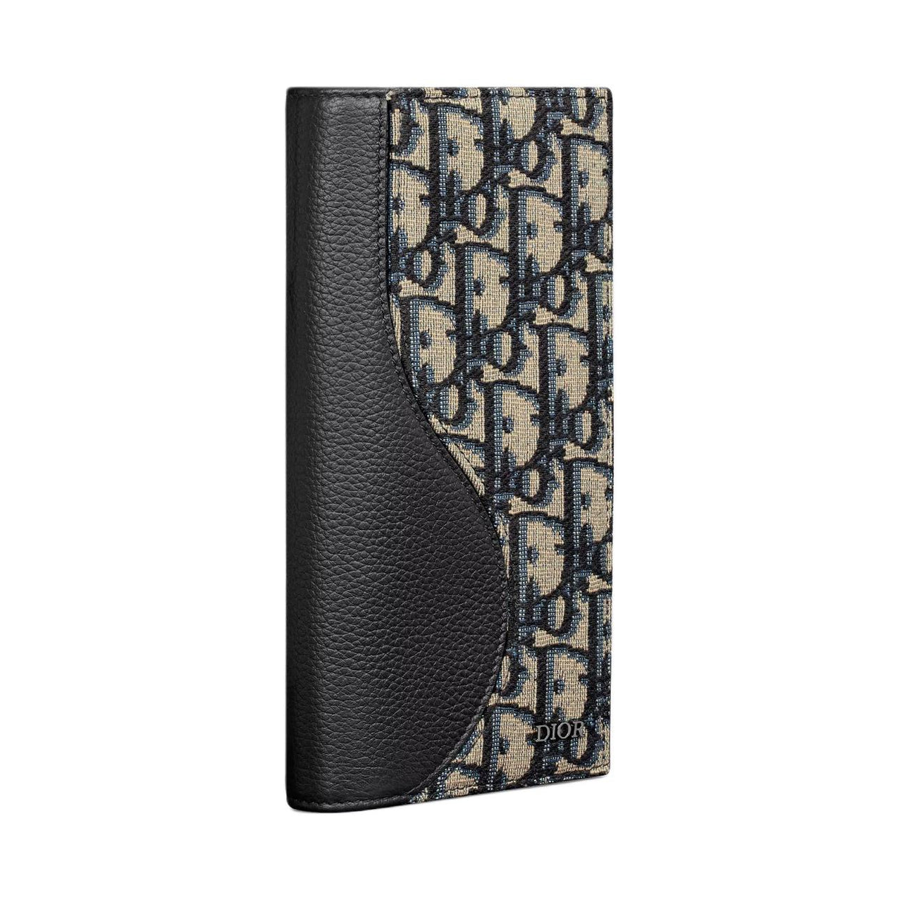 DIOR Cotton With Technical Fabric And Cow Leather Wallet Men's Black & Beige