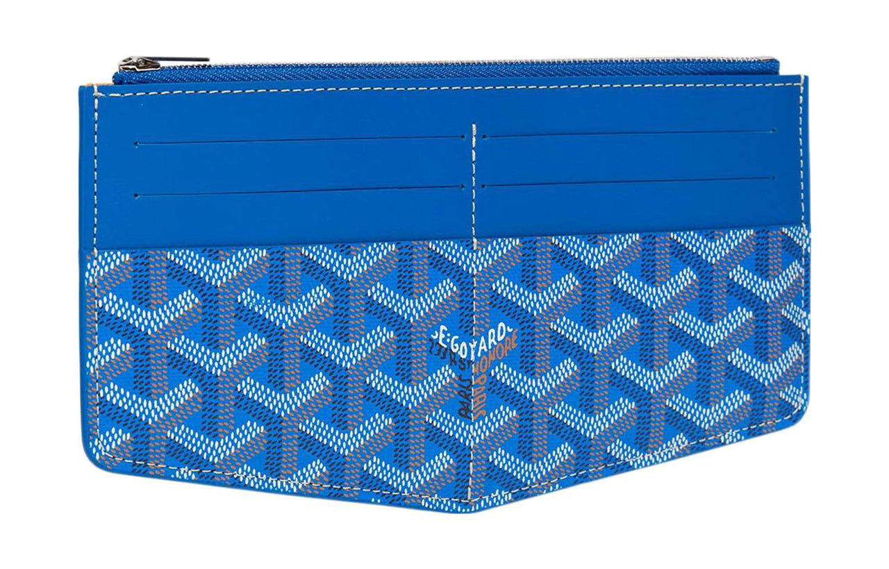 GOYARD Insert Louise Canvas With Leather Wallet Unisex Blue