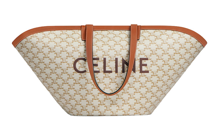 CELINE Couffin Canvas With Leather Trim Tote Bag, Shopping Bag, Handbag, Shoulder Bag Women's