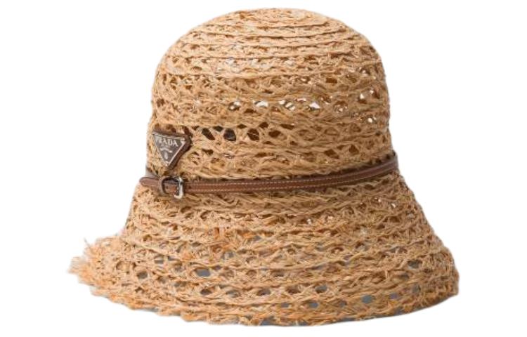 PRADA Enamel triangle Logo Bucket Hat