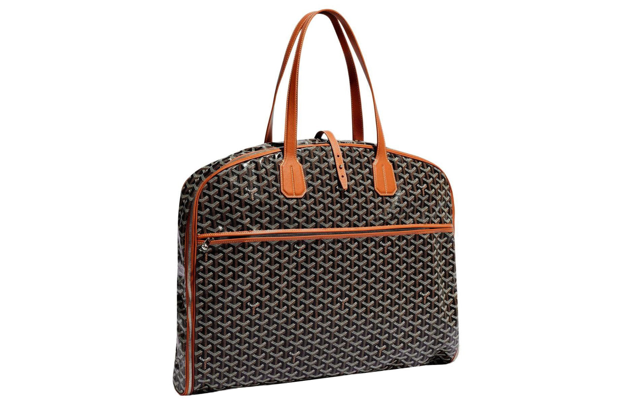 GOYARD MAYFAIR Canvas With Leather Handbag Unisex Brown