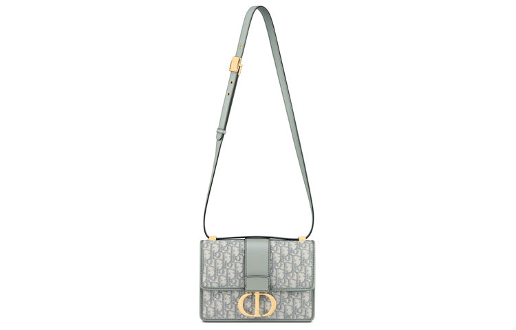 DIOR 30 Montaigne Collection Oblique Jacquard Fabric Box Bag, Shoulder Bag, Crossbody Bag Regular Women's Gray