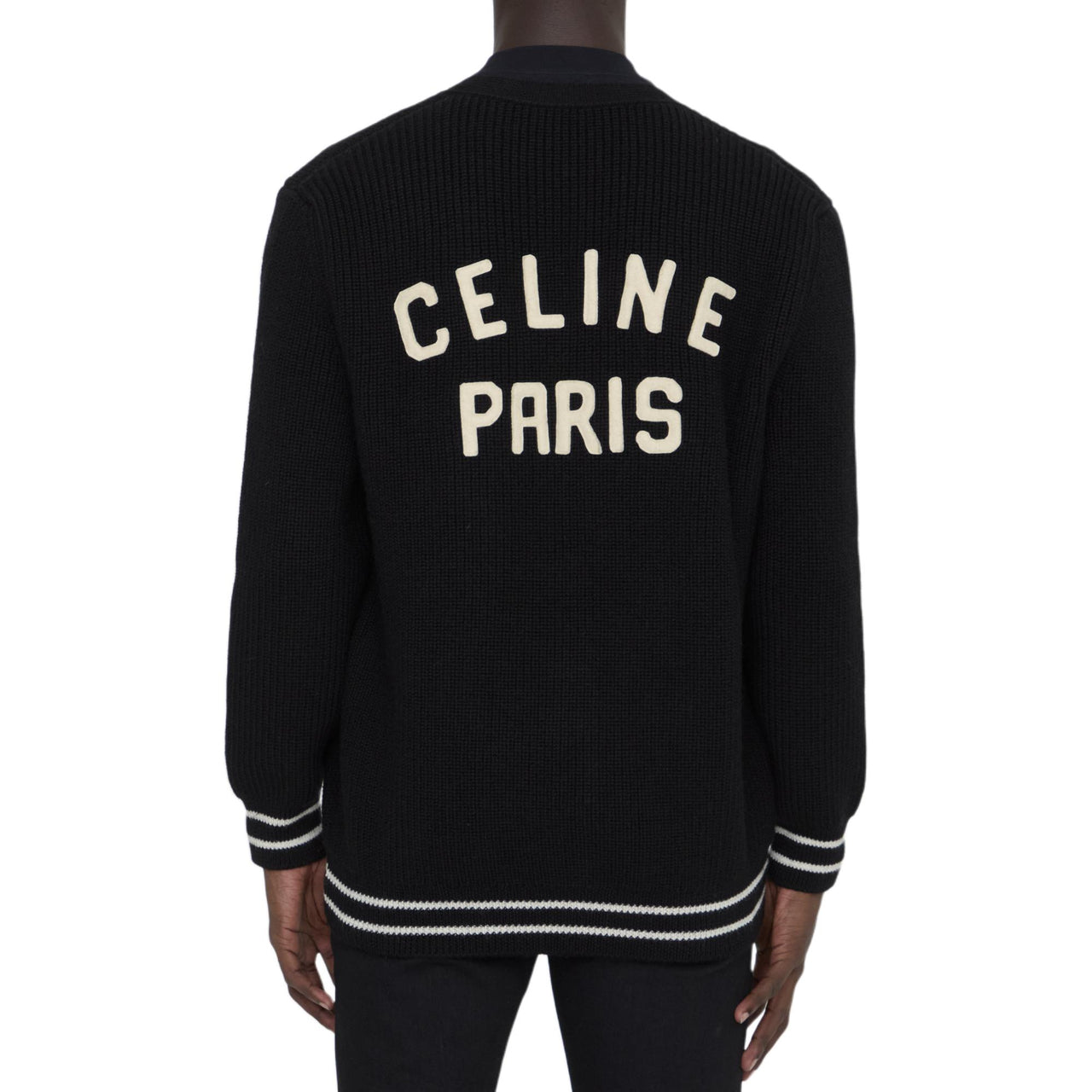 CELINE Long College Cardigan In Wool