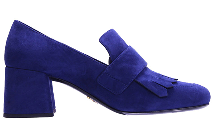 PRADA Chunky Heel High Heels Women's Blue