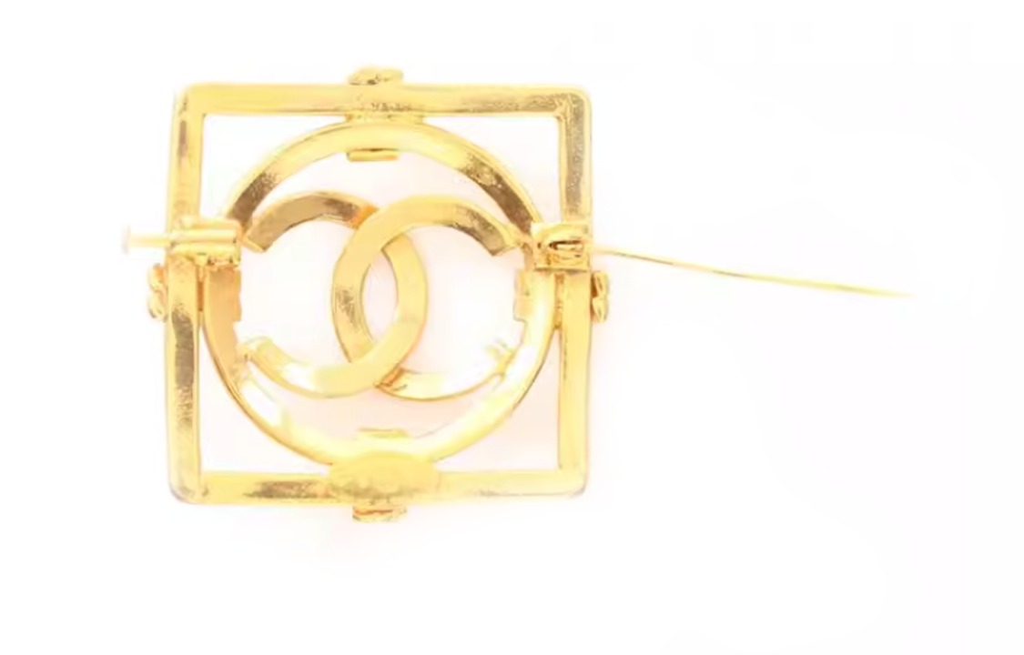 CHANEL 1986 1988 Interlocking Cc Brooch