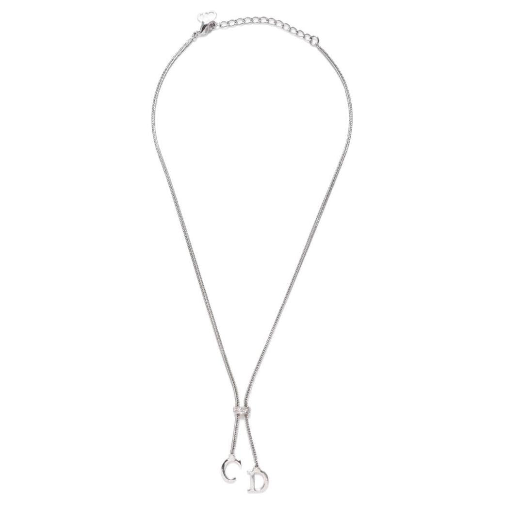 Christian DIOR Pre-Owned Plated CD-charm Necklace