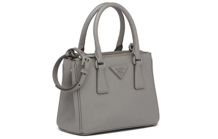 PRADA Diagramme Calfskin Shoulder Bag Crossbody Bag Women's Marble Gray