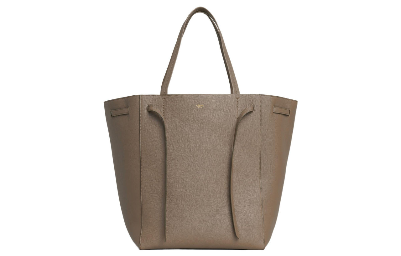 CELINE Calfskin Tote Bag Shopping Bag Handbag Shoulder Bag Women's Taupe
