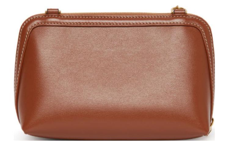 CELINE Calfskin Shoulder Bag Women's Brown