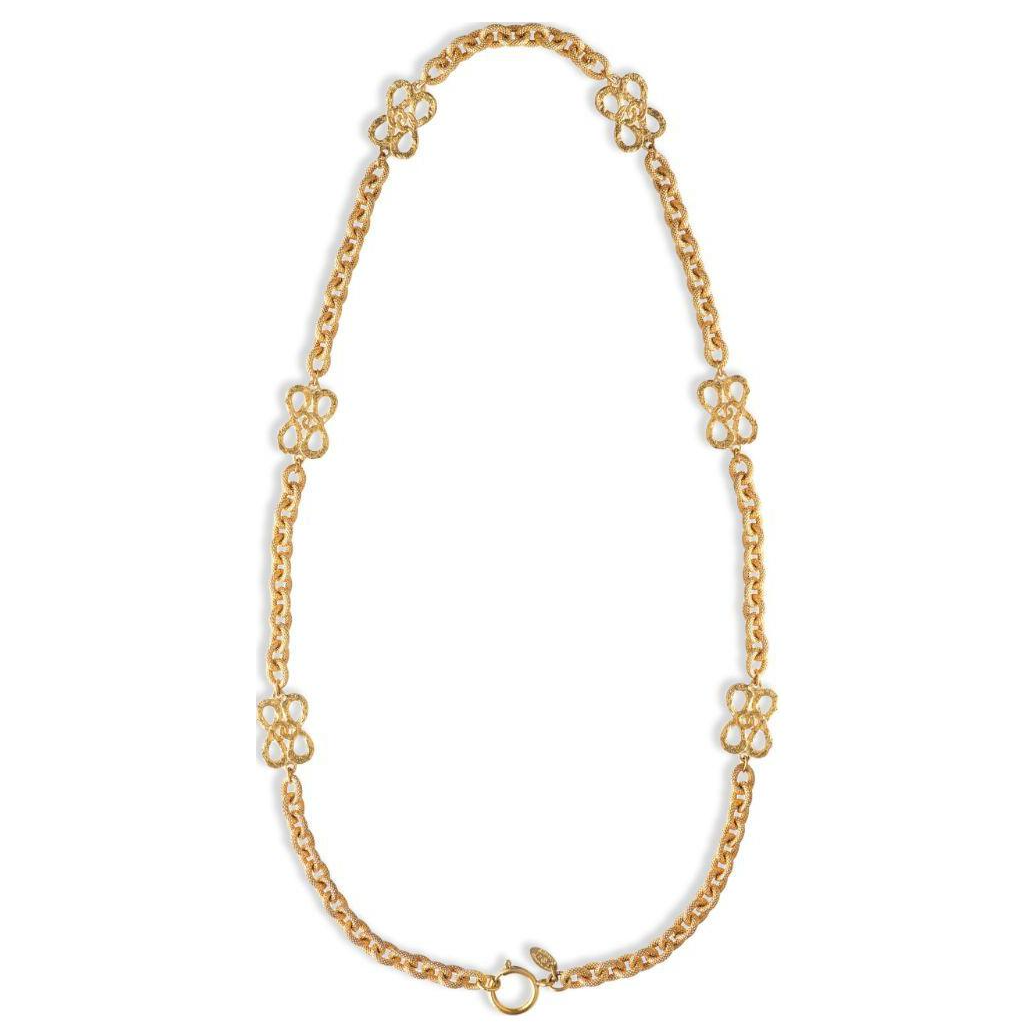 CHANEL 1986 Clover Chain Necklace