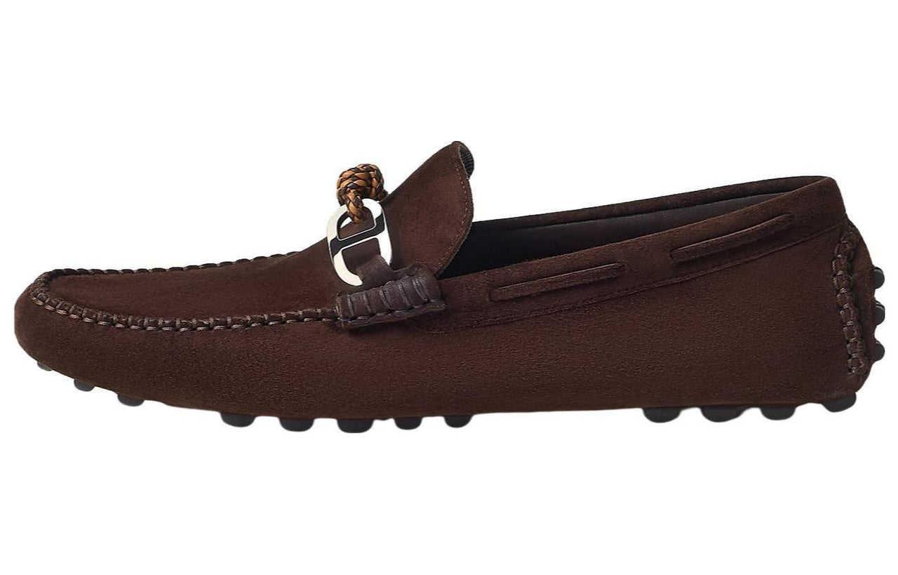 HERMES Alessandro Loafers Men's Brown