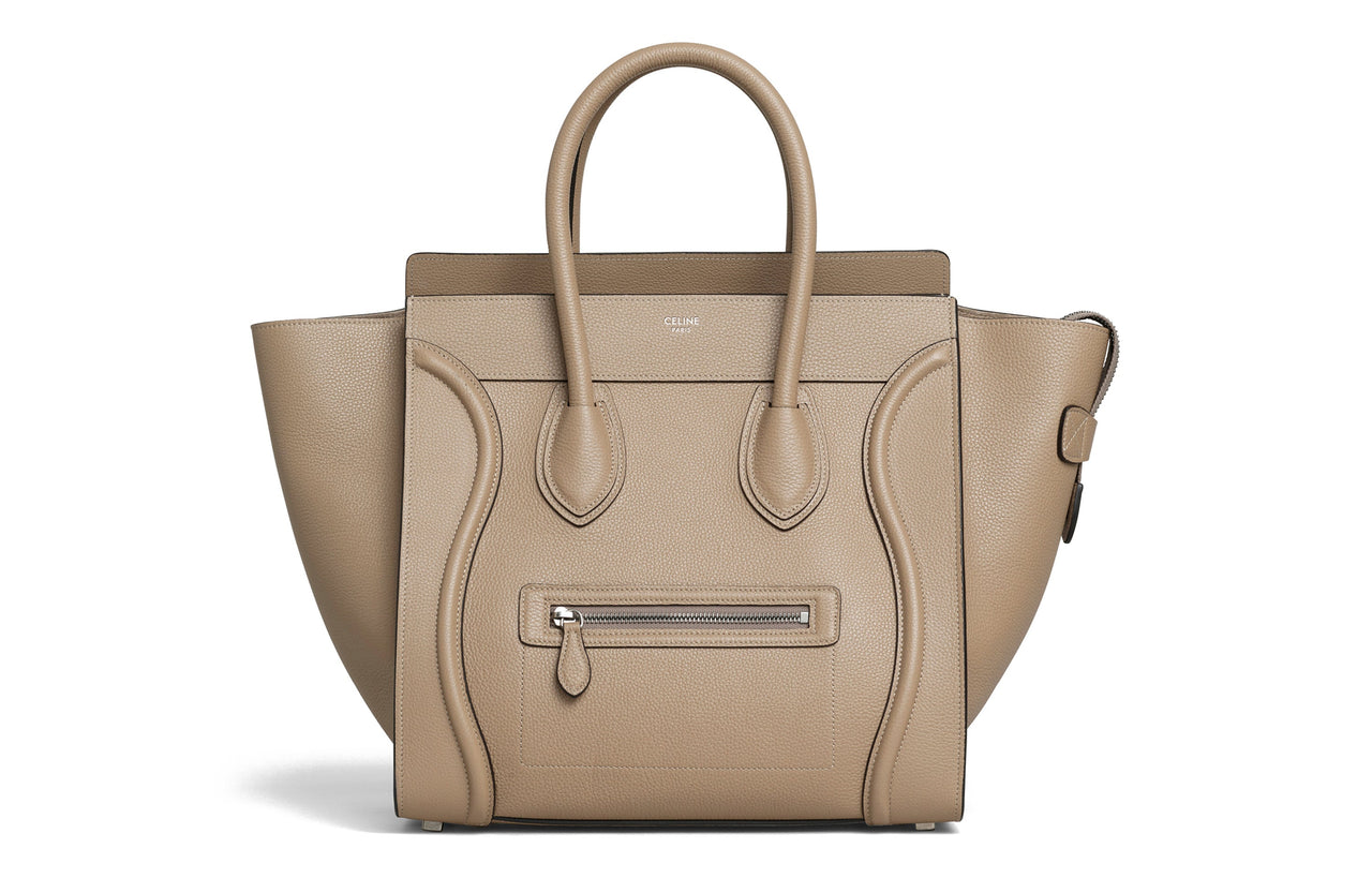 CELINE Drummed Calfskin Smile Bag Handbag Mini Women's Sand Dune