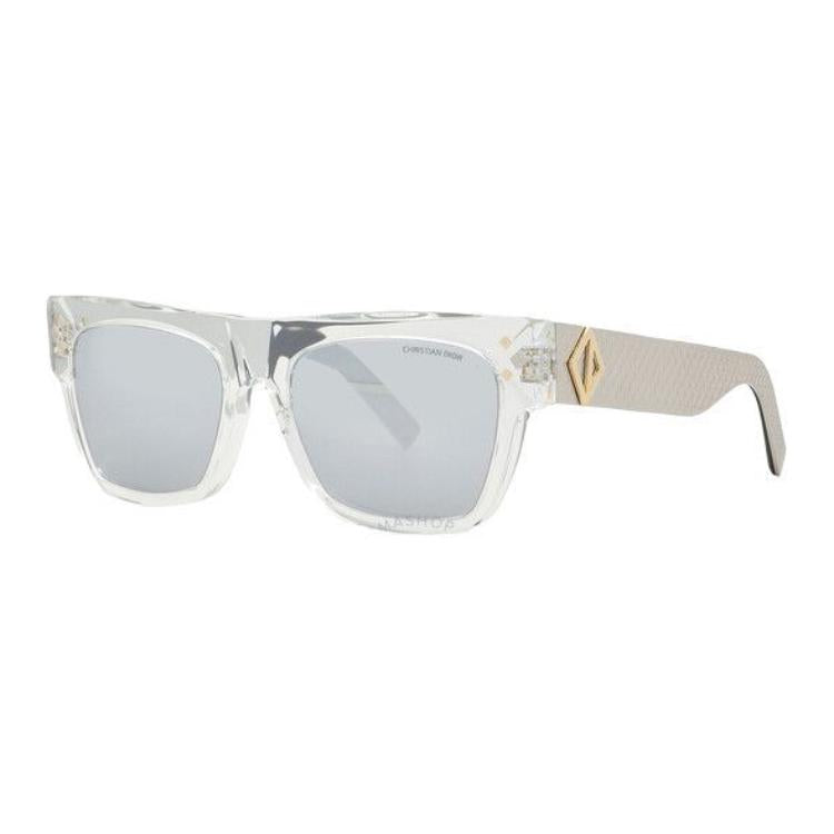 DIOR Acetate Irregular Shape Sunglasses Men's Silver