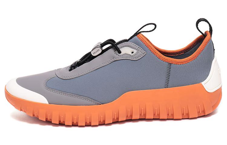 PRADA Casual Shoes Men Low-Top Gray Orange