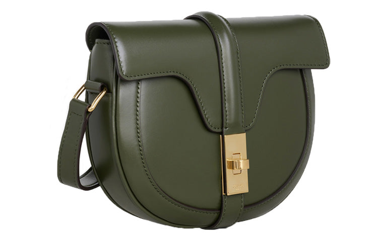 CELINE Besace16 Calfskin Shoulder Bag Crossbody Bag Small Size Women's Army Green