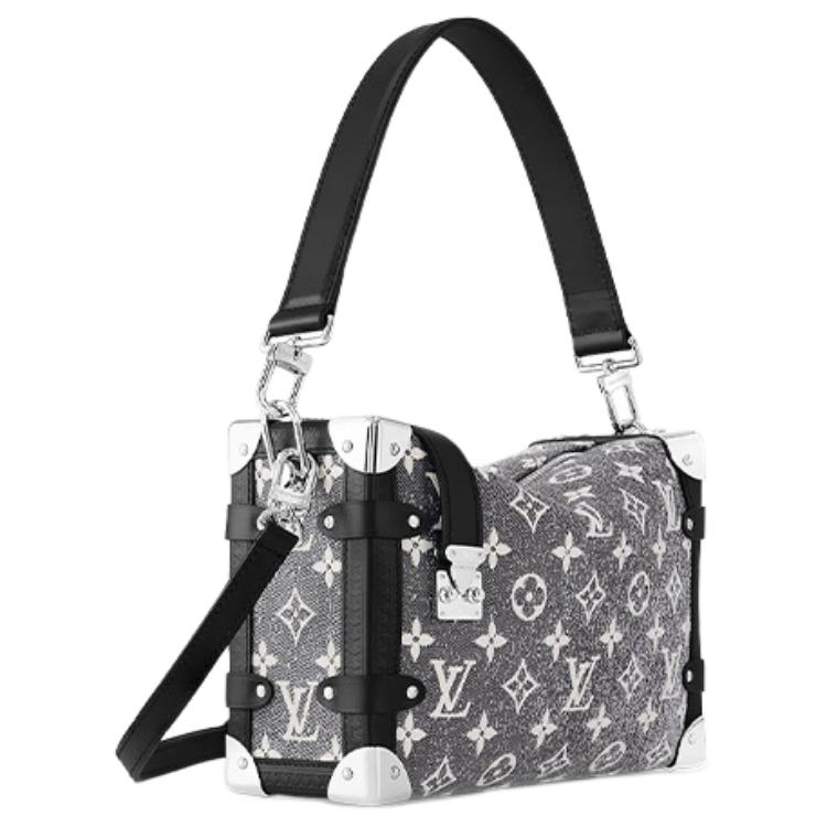 LOUIS VUITTON Monogram Jacquard Denim Side Trunk Gray