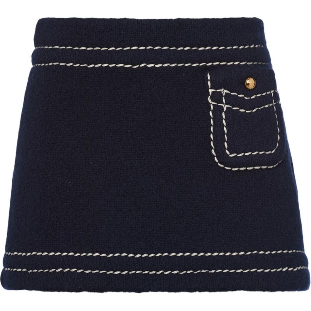 PRADA Casual Short Skirts Women's Navy