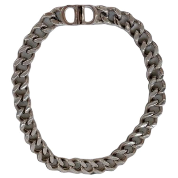 DIOR Metal Necklaces Men's Silver