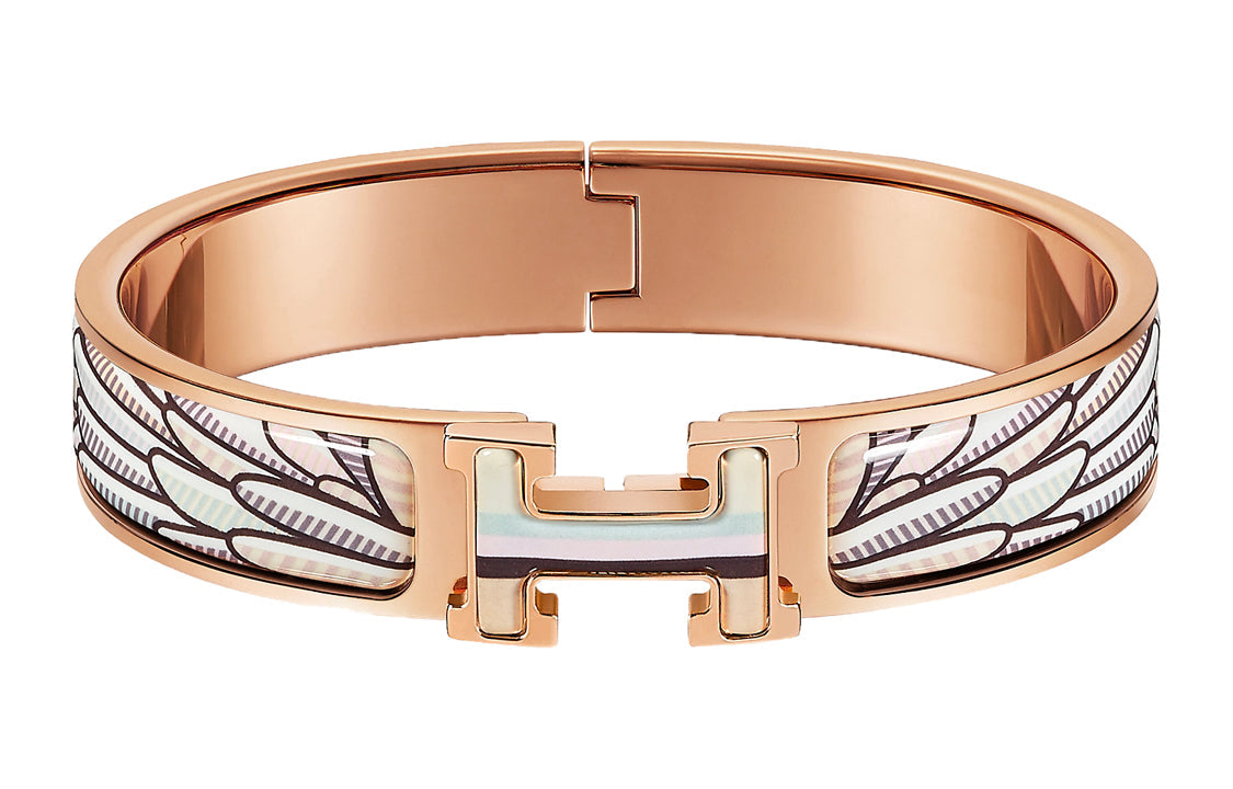 HERMES Clic-H Bangles Women's Rose Gold