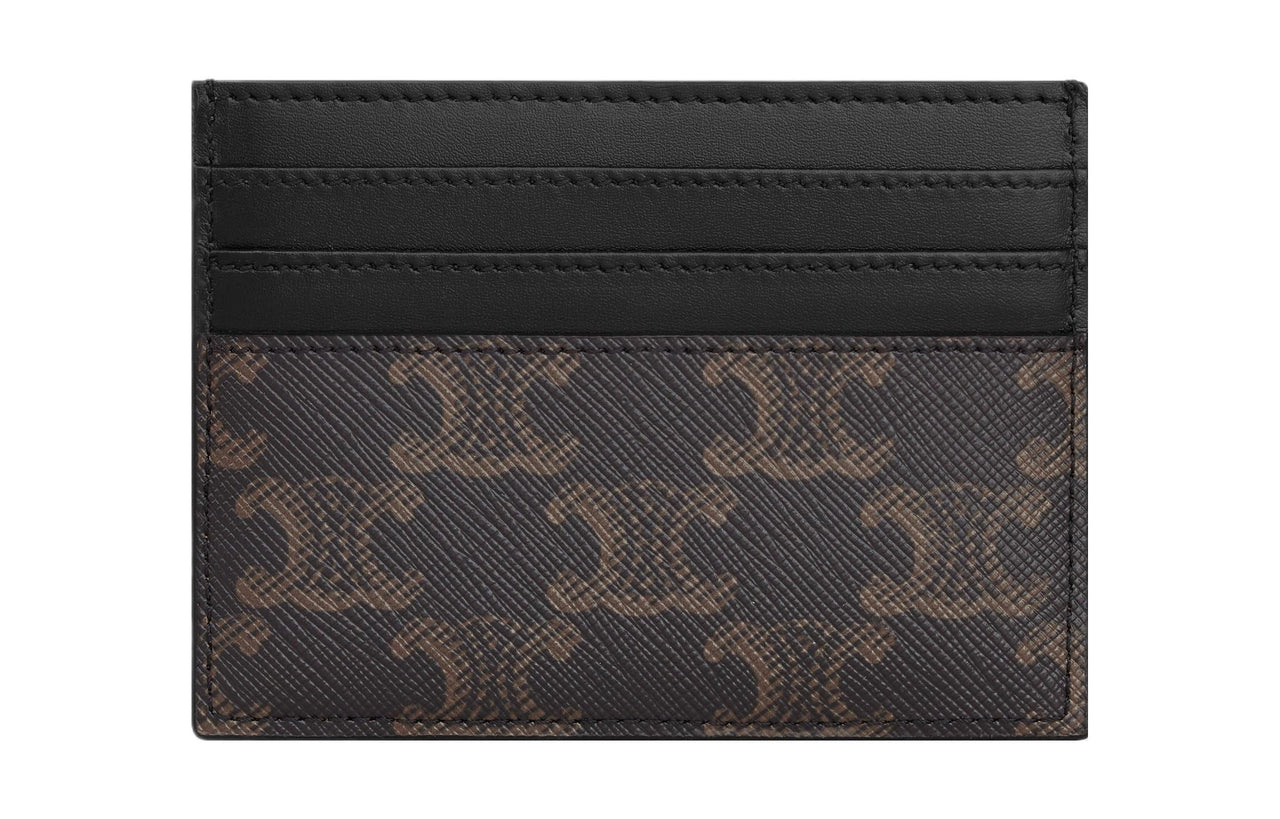 CELINE Cow Leather Card Holder Men's Black