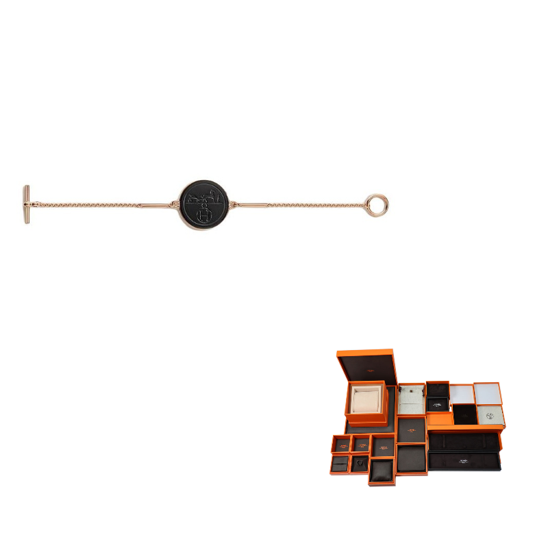 HERMES 18K Rose Gold Bracelets Women's