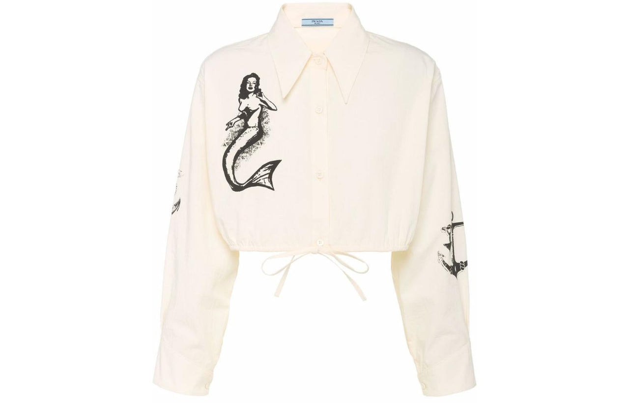 PRADA Crop Tops Women's White