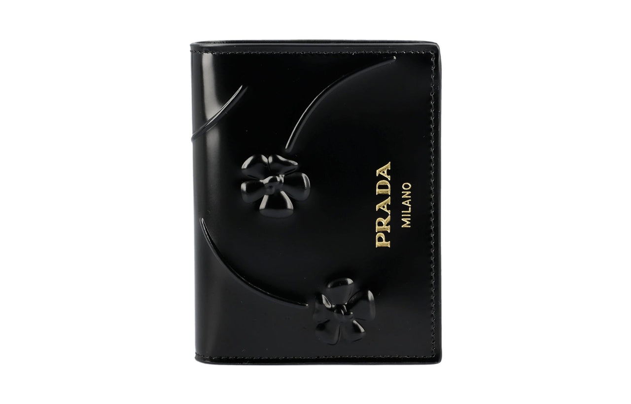 PRADA Cow Leather Wallet Regular Women's Black