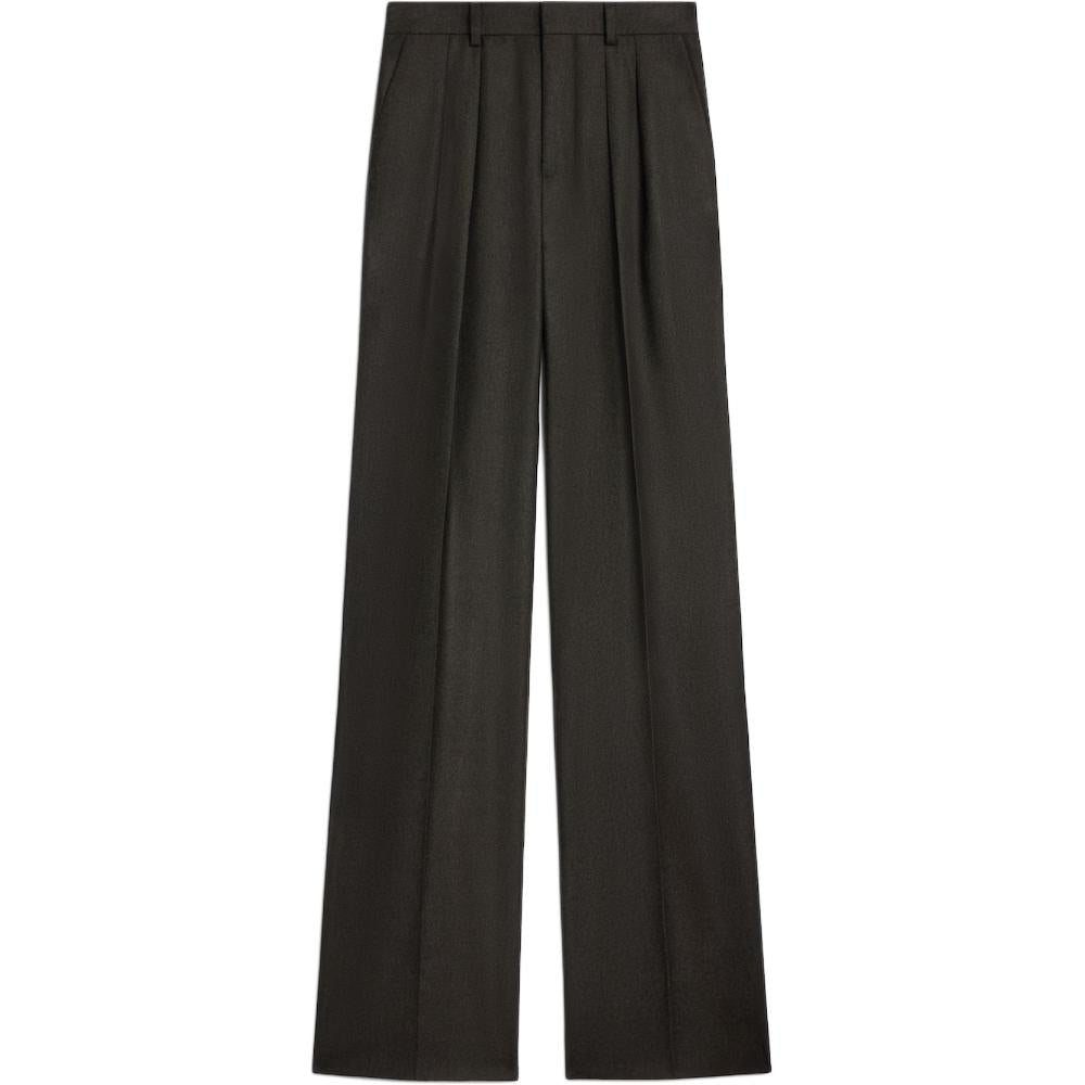 CELINE Double pleated Tixie Pants In Cashmere Flannel