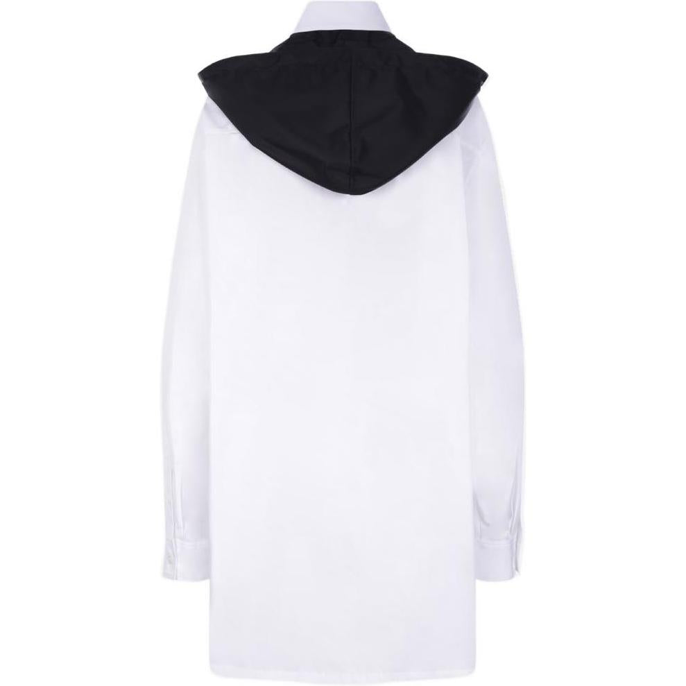 PRADA Drawstring Hooded Shirt Dress