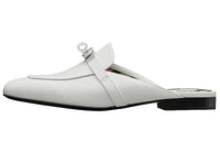 HERMES Oz Wrap-toe Slippers Women's White
