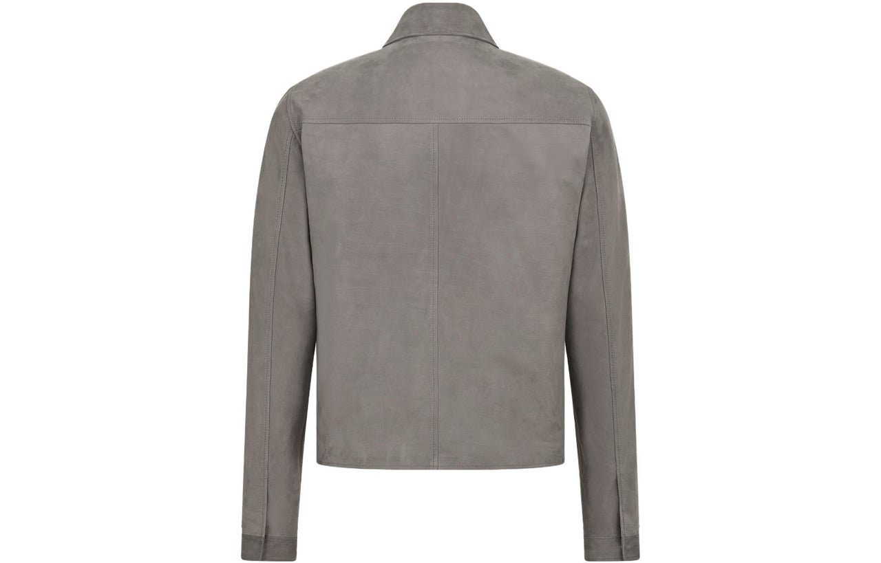 DIOR Leather Jackets Men Gray