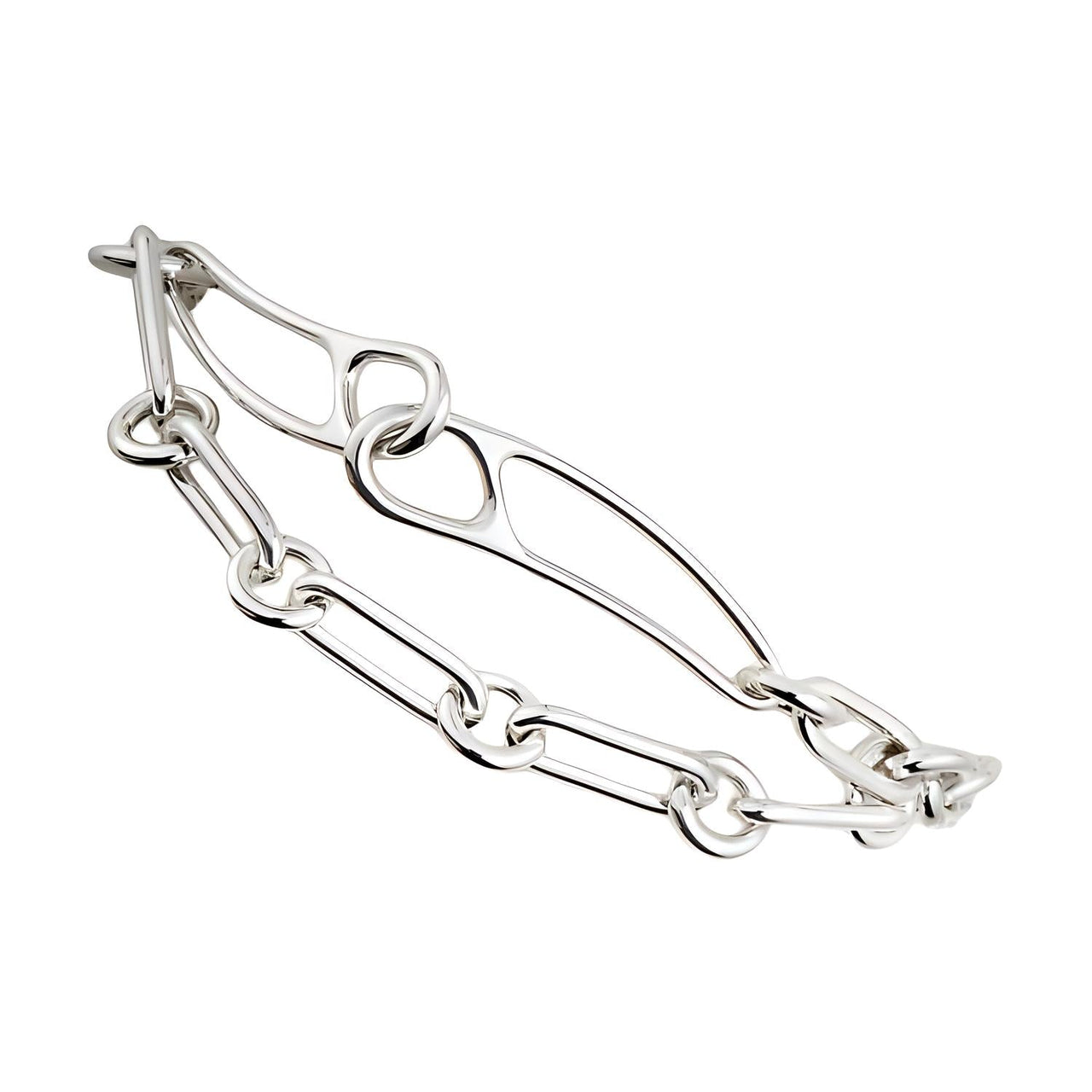 HERMES 925 Sterling Silver Bracelets Women's Silver