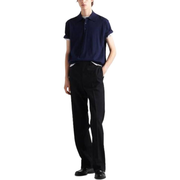 PRADA Drop shoulder Cotton Polo Shirt