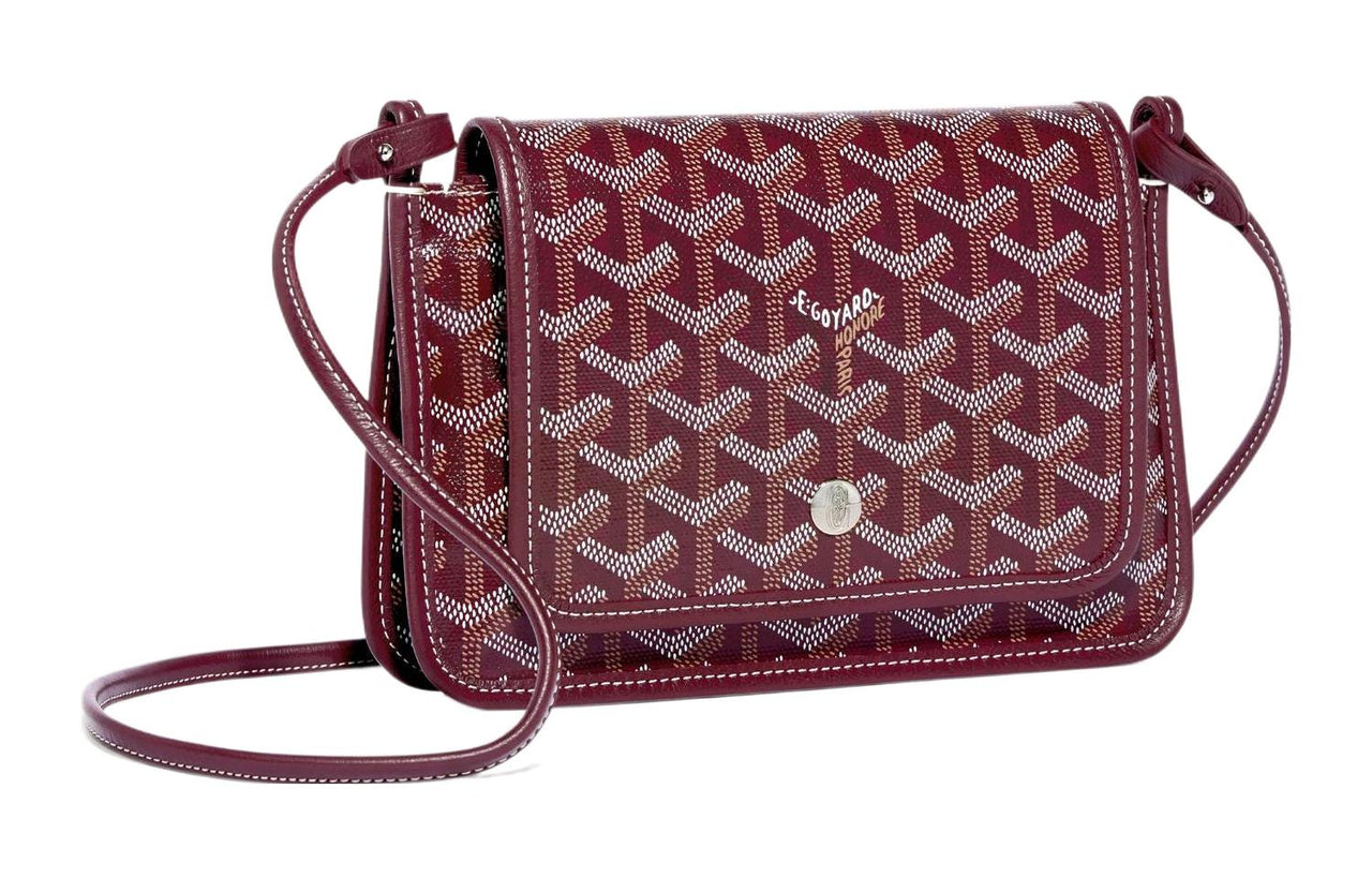 GOYARD Canvas With Leather Envelope Bag Crossbody Bag Shoulder Bag Unisex Red & Black Small Heart