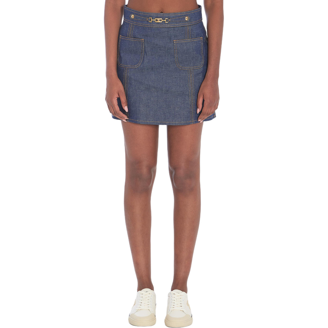 CELINE Denim Short Skirts Women's Blue