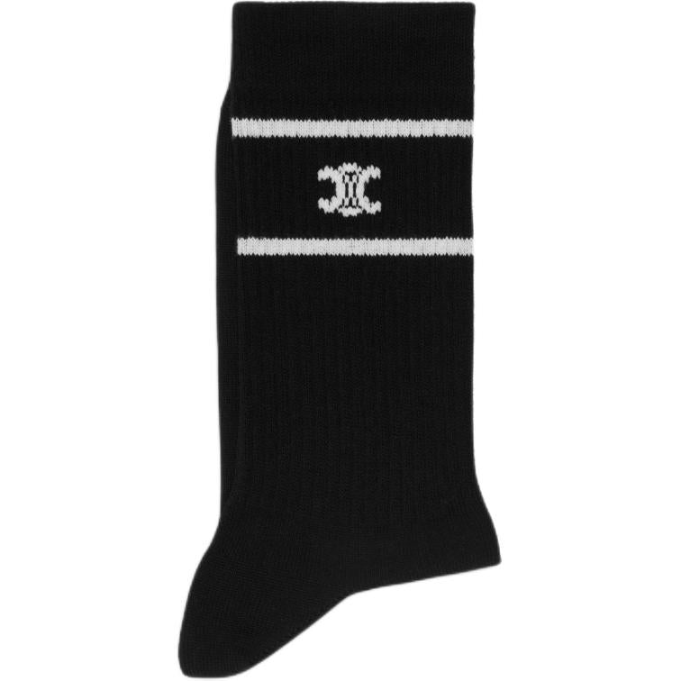 CELINE FW24 Mid-Calf Socks Men's 1 Pack Black