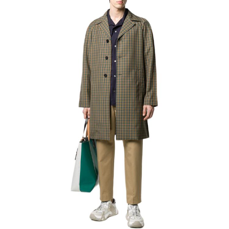 PRADA Coats Men Yellow Green