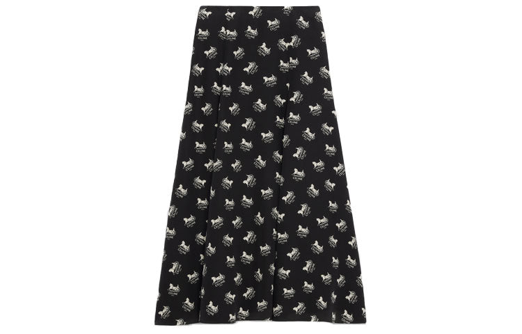 CELINE Casual Long Skirts Women's Black