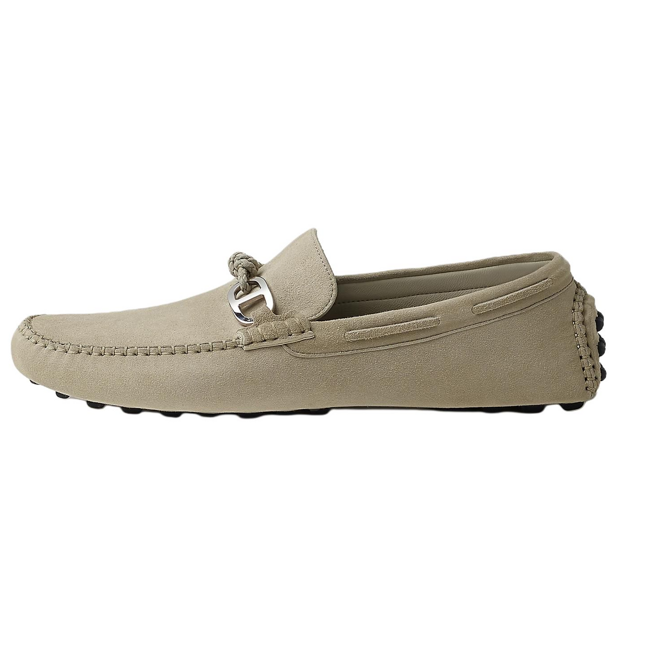 HERMES Alessandro Gommino Loafers Men's Beige