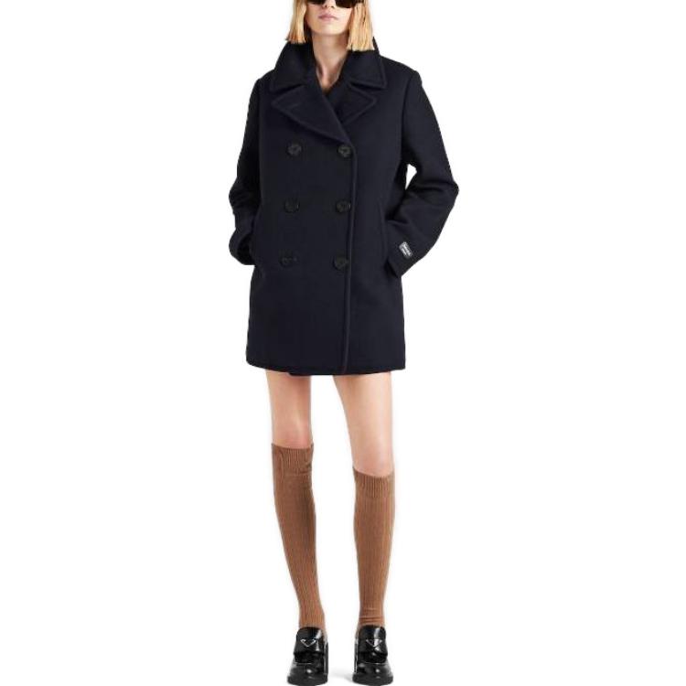 PRADA Double-breasted Wool-blend Peacoat