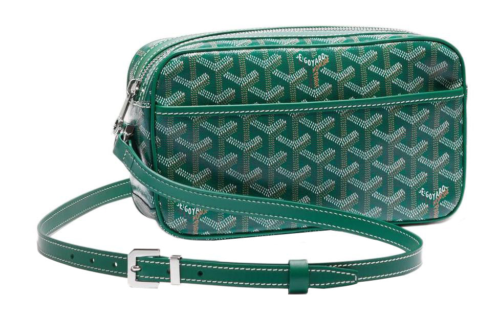GOYARD Cap-Vert Canvas With Leather Camera Bag Shoulder Bag Crossbody Bag Small Size Unisex Green/Blue