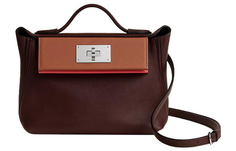 HERMES 24/24 Evercolor With Swift Calfskin Shoulder Bag Crossbody Bag Handbag Mini Women's Multicolor