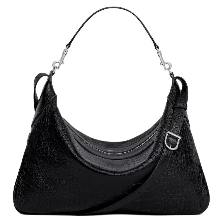 CELINE Deerskin Shoulder Bag Men's Black