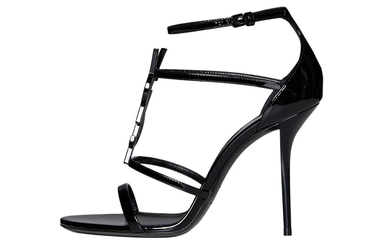SAINT LAURENT One-Strap Sandals 10cm Women's Black