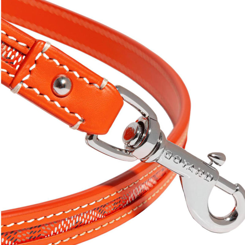 GOYARD Goyardine Canvas With Clamecy Cow Leather Dog's Teeth Bag Straps Unisex Orange