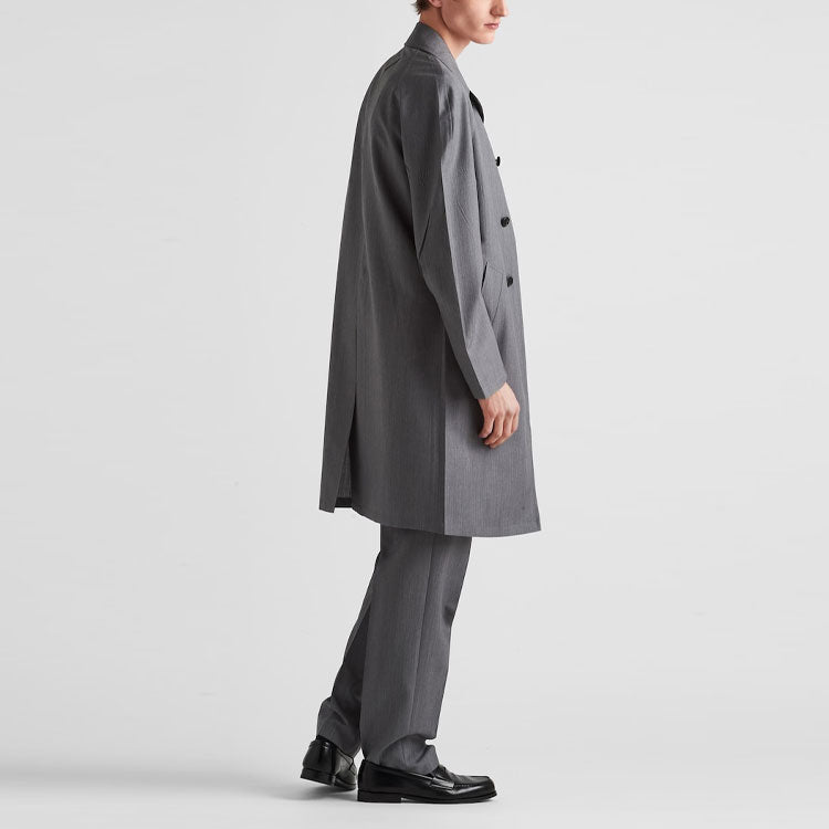 PRADA Coats Men Gray